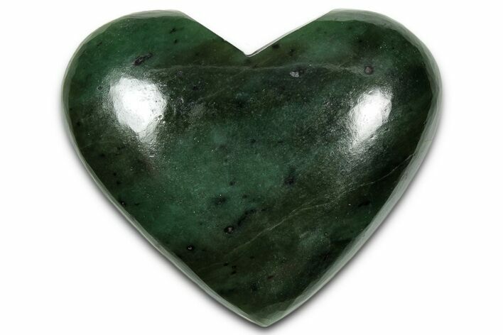 Polished Jade (Nephrite) Heart - Afghanistan #350025